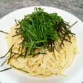 ebipeco's cooksnap of when they made 超簡単♡明太子パスタ.