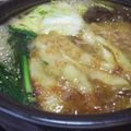 未来料理's cooksnap of when they made かりかりチキンの雪見煮込みうどん.