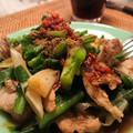 えびせんの母's cooksnap of when they made つるむらさきと豚バラ炒め.