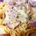 ❥❥ℳ✿'s cooksnap of when they made 濃厚カルボナーラワンポットパスタ☆.
