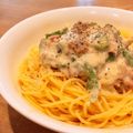 ぴよ仔。's cooksnap of when they made ロティサリーチキンのチーズソースパスタ.