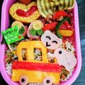 パーチャ's cooksnap of when they made 遠足キャラ弁当☆バスに乗って動物園♪.