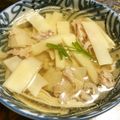 ☆Rokko☆'s cooksnap of when they made たけのこ姫皮と豚肉の酢っぱ辛いスープ.