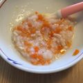 よっっしぃ〜！'s cooksnap of when they made 離乳食中期。1分で完成鶏ひき肉のそぼろ煮.