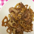 るるそら's cooksnap of when they made 豚とレンコンの甘辛炒め.