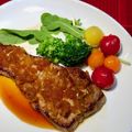 ☆さぶ☆☆'s cooksnap of when they made ＊和風玉ねぎソースがけ！牛肉ステーキ＊.