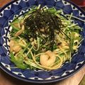 まぐぐー's cooksnap of when they made プリプリ海老の水菜としめじの和風パスタ♪.