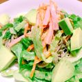 acocororon's cooksnap of when they made 濃厚クルミだれの冷やしそば・そばサラダ風.