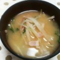 ☆yopipi's cooksnap of when they made 簡単！大根とベーコンのお味噌汁☆豚汁風味.