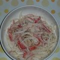紅茶とチーズケーキ's cooksnap of when they made 新玉ねぎとカニカマのサラダ.