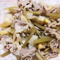 もろもろ10もろ's cooksnap of when they made ふきと筍と豚バラ肉の煮物.