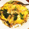 ノーマンGG's cooksnap of when they made 小松菜と豚肉の和風あんかけオムライス.
