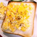 choco831's cooksnap of when they made 朝食にレンジでゆで卵風☆卵マヨパン.