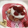 ひなmama○'s cooksnap of when they made 1歳バースデイケーキ＊パルテノで時短♪.