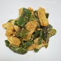 のこふく's cooksnap of when they made 焼きピーマンと油揚げの酢味噌和え.