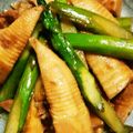 クックSJ0Y9V☆'s cooksnap of when they made たけのことアスパラのバター醤油炒め.