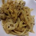 ゆきっちゅ＊'s cooksnap of when they made 豚こま肉 大葉 蓮根の粒マス&味噌炒め.