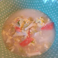 TOMO☺BABY's cooksnap of when they made レタスとカニカマの中華風ミルクスープ.