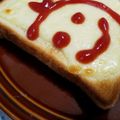 キャシーキャサリン's cooksnap of when they made チーズケチャップトースト.