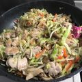 オカメの店長's cooksnap of when they made せせり・キャベツ・もやしの柚子胡椒炒め.