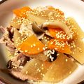 R★Hママ♥'s cooksnap of when they made レンジのみ！豚肉と大根のごま煮.
