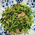 ♡キイロイトリ♡'s cooksnap of when they made 簡単！豆苗とツナのごま油炒め.
