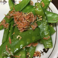 卵せんべい's cooksnap of when they made 絹さやの干しえび和え.