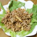iketa's cooksnap of when they made 簡単♪✿ひき肉とエリンギの❀レタス包み✿.