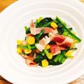 ogu0430's cooksnap of when they made 簡単！ほうれん草とベーコンのバター炒め.
