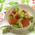 おはなすき's cooksnap of when they made ＊そら豆と新玉とトマトのサラダ＊.