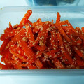 vvきょんvv's cooksnap of when they made 作り置きおかず　人参の明太子和え.