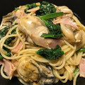 ☆☆モンブラン☆☆'s cooksnap of when they made 牡蠣とほうれん草の和風スパゲッティ♪.