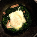かせぃじん's cooksnap of when they made ほうれん草とベーコンの巣籠もり卵.