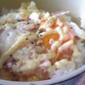 とら＆とららのママ's cooksnap of when they made 朝ごはんに！ベーコンエッグ丼.
