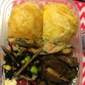 ぽにょりり 's cooksnap of when they made 薄焼き卵で☆たまごおにぎり☆そぼろ入り～.