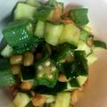 tomoka_p's cooksnap of when they made キュウリとオクラと納豆のネバネバ和え.