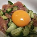 梅ネコ's cooksnap of when they made 生ハムユッケ.