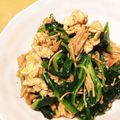 ちくぞーの妻's cooksnap of when they made 父が認めた！ほうれん草と卵のなめたけ和え.