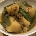 hane×2mama's cooksnap of when they made じゃがいもとひき肉と絹さやの✿煮物.