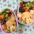 YuzuKizu's cooksnap of when they made キャラ弁*桜色くまちゃんのお弁当.