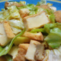 クック27BKNZ☆'s cooksnap of when they made 簡単！厚揚げとキャベツのゆず胡椒炒め.