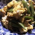 モモあき's cooksnap of when they made スナップえんどうと卵炒め.