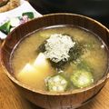 YUKIKI☆'s cooksnap of when they made オクラと豆腐、とろろ昆布のお味噌汁.