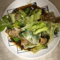 katmizu's cooksnap of when they made レタスと鶏肉の炒めもの.