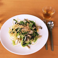 ⭐デコちゃん⭐'s cooksnap of when they made 舞茸とエリンギと小松菜の和風パスタ☆旨ぁ.