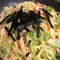 クックJLVSEU☆'s cooksnap of when they made キャベツとささみの梅ごまパスタ.