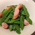 まつ☆ちえ's cooksnap of when they made 絹さやのベーコンバター炒め.
