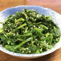 ままばなな1020's cooksnap of when they made ♥ほうれん草とにらのナムル♥.