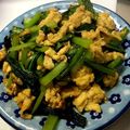 Vanillaa's cooksnap of when they made ごま油がきいた甘タレ小松菜,豚肉,卵炒め.