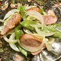 ☆Rokko☆'s cooksnap of when they made 時短！きぬさや玉ねぎソーセージ♬マヨ醤油.